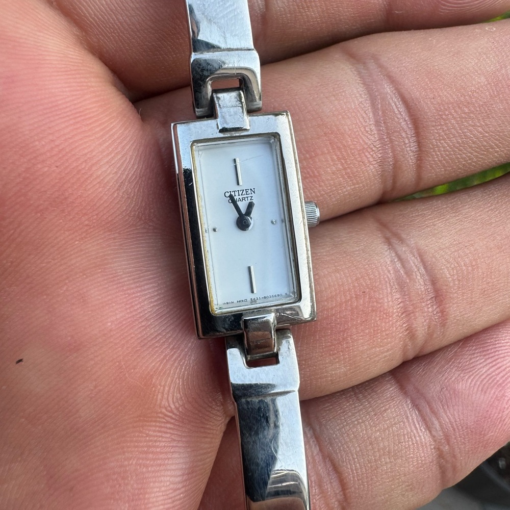 Citizen Silver Rectangular Quartz Watch - image 8
